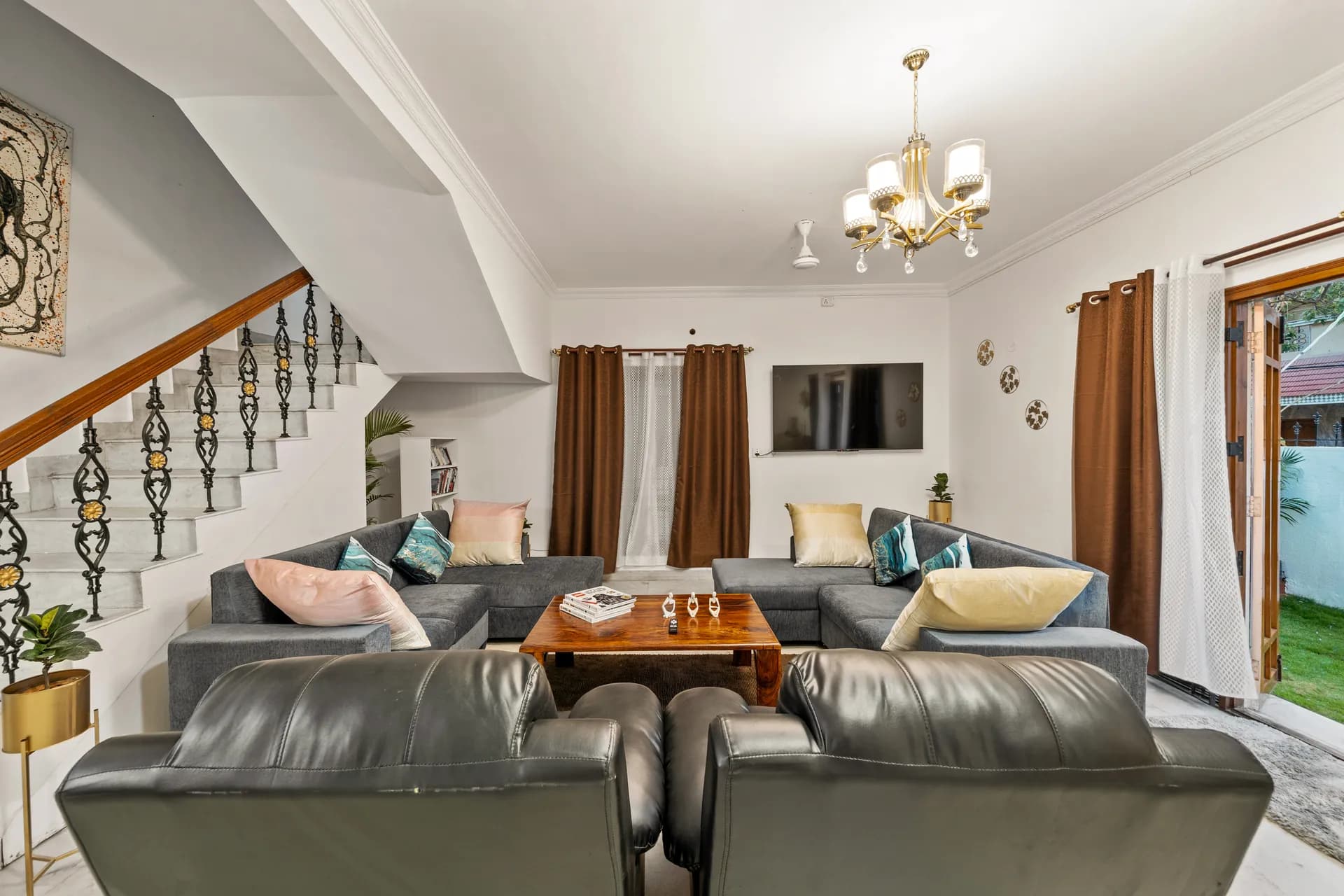 Living Area 2 at Palm Paradise, Bengaluru