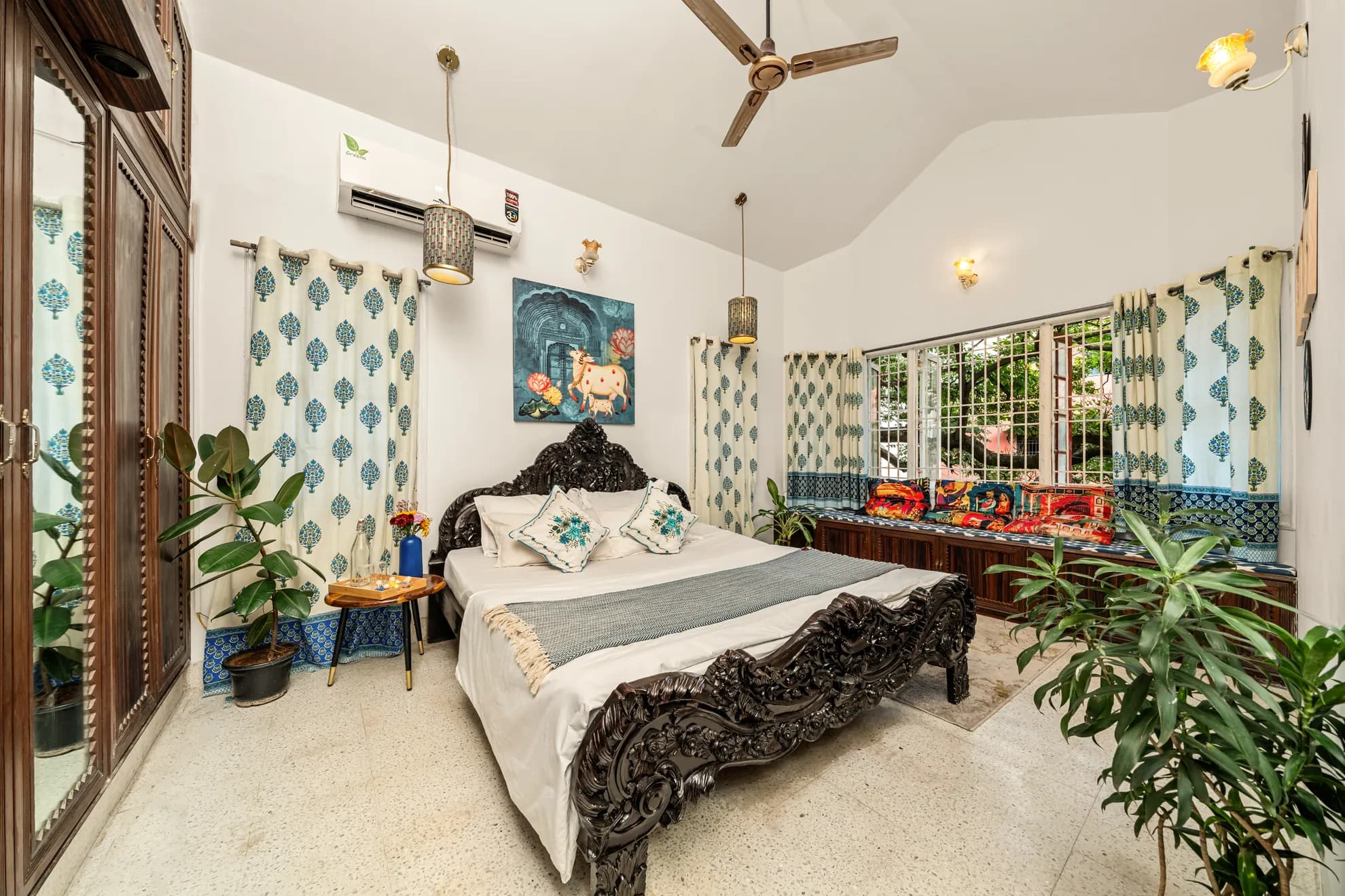 First Bedroom 1 at Heritage Haven, Bengaluru